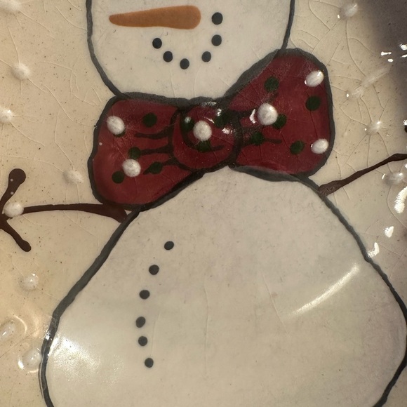 SET OF 2 EXPRESSLY YOURS SNOWMAN HOLIDAY 9” Bowls - Picture 4 of 13